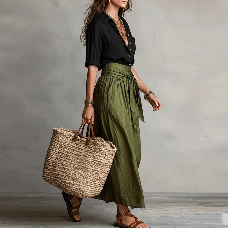 Damen Co-Ord Set mit leichter Bluse und Rock – Eleganz für jeden Tag | Wibke