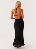 Damen Maxikleid Neckholder fließend – elegant für Hochzeit & Abend | Saskia
