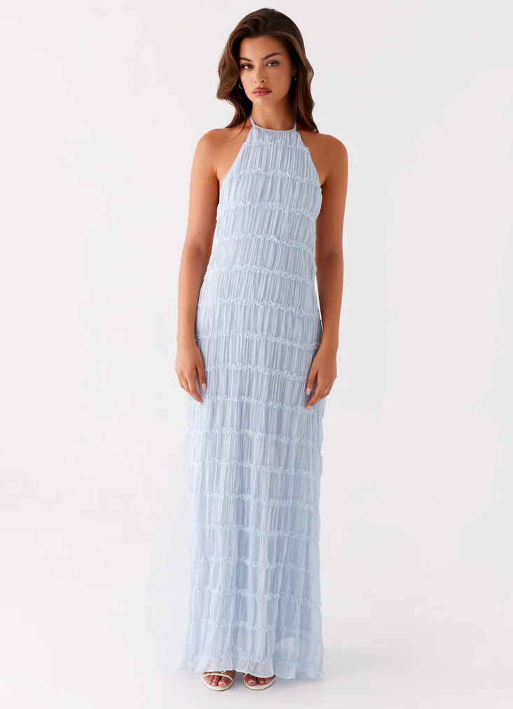 Damen Maxikleid Neckholder fließend – elegant für Hochzeit & Abend | Saskia