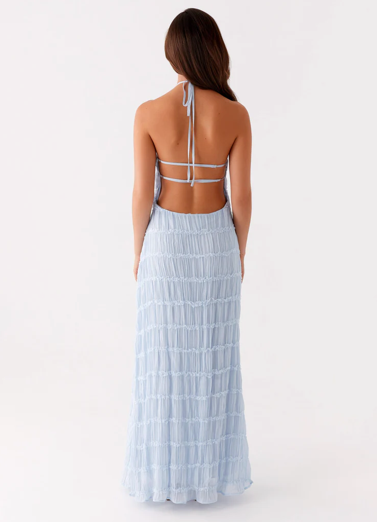 Damen Maxikleid Neckholder fließend – elegant für Hochzeit & Abend | Saskia