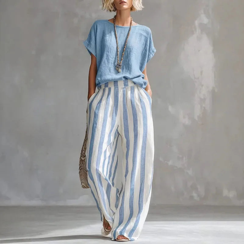 Damen Sommer-Set mit weitem Bein – Locker und luftig für warme Tage | Kerstin