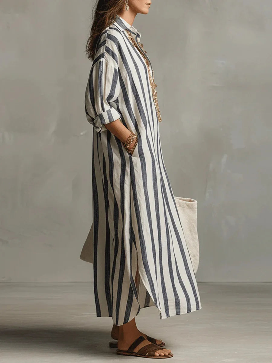Damen Hemdkleid langarm – Lässig und leicht für warme Tage | Annelie