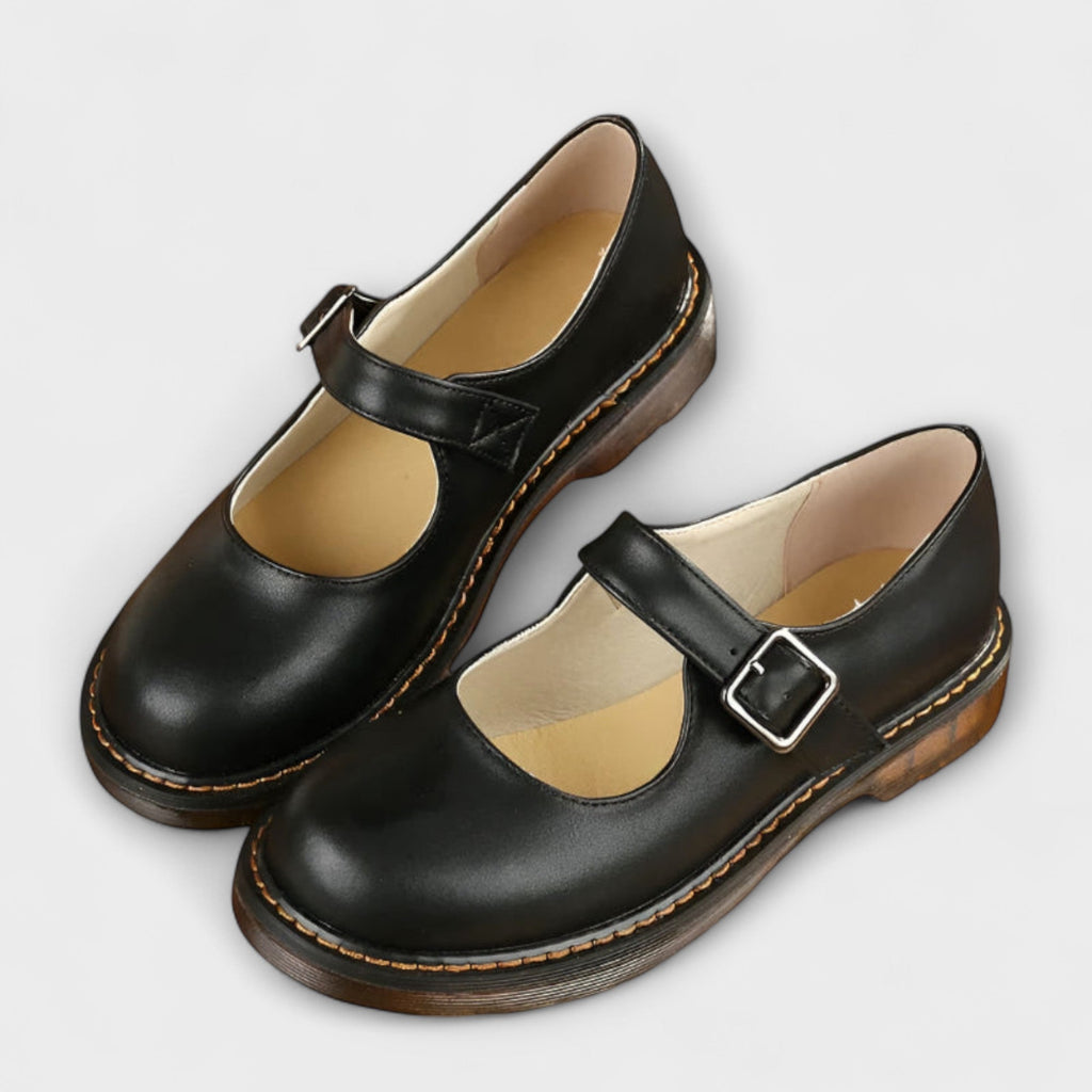 Damen flache Schuhe mit Schnallenriemen – vielseitig für Alltag und Freizeit | Julia