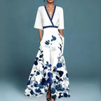 Damen Maxikleid Blumenprint fließend leicht – romantisch für Gartenparty & Sommer | Arabella
