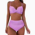 Damen Bikini-Set High Waist mit verstellbaren Trägern – für Strand & Pool | Minna
