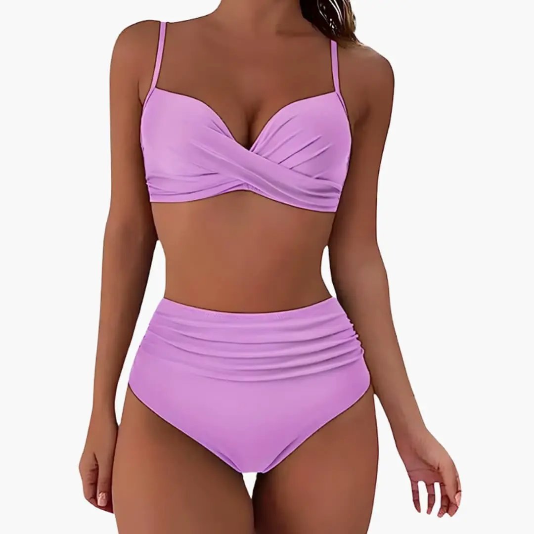 Damen Bikini-Set High Waist mit verstellbaren Trägern – für Strand & Pool | Minna