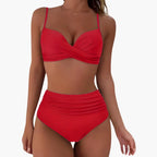 Damen Bikini-Set High Waist mit verstellbaren Trägern – für Strand & Pool | Minna