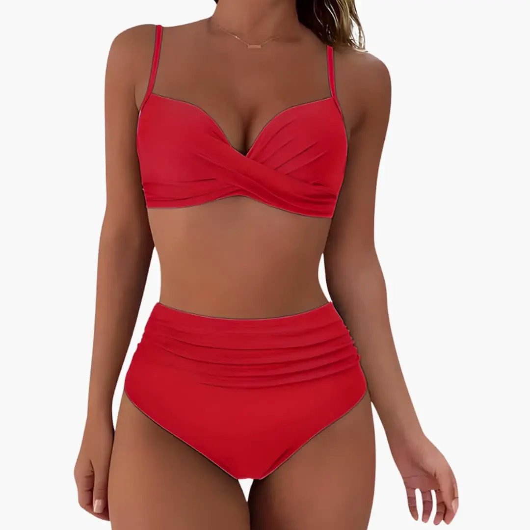 Damen Bikini-Set High Waist mit verstellbaren Trägern – für Strand & Pool | Minna