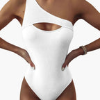 Damen Badeanzug asymmetrisch One-Shoulder – rückenfrei | Alice