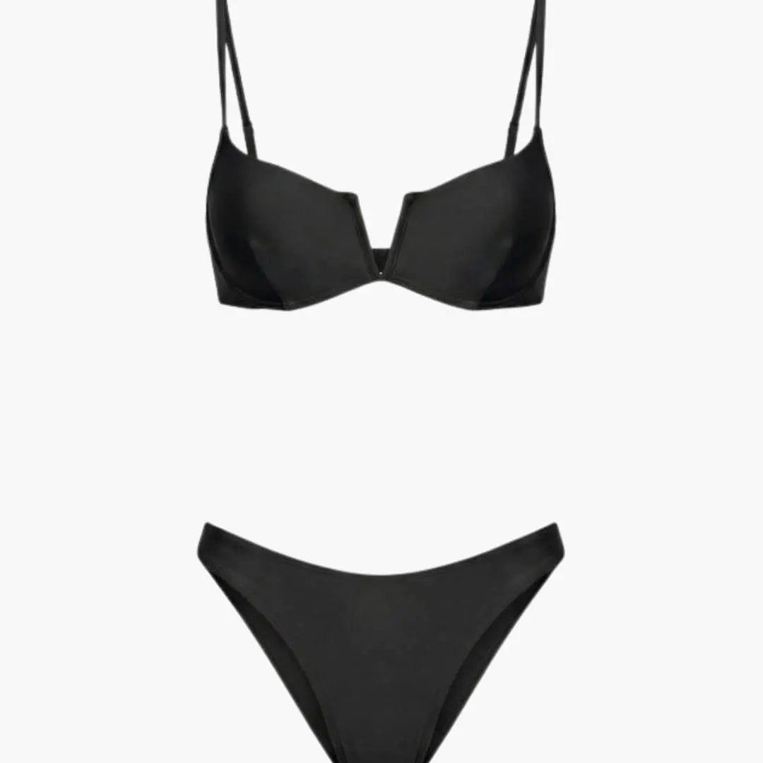 Damen Bikini-Set Push-up gepolstert – Brazilian-Cut Low-Rise-Höschen für Strand & Pool | Adel