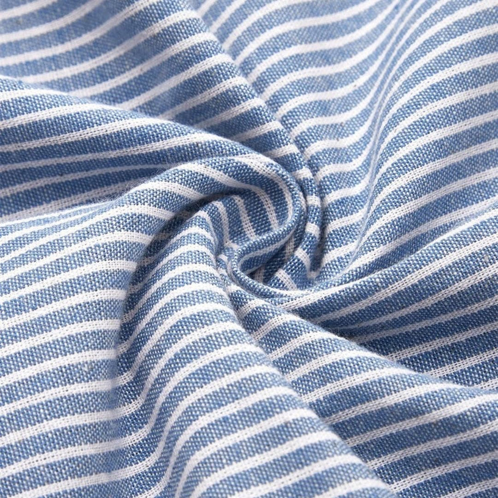 Damen Midikleid Streifen Knopffront – 3/4-Arm, elegant für Büro und Alltag | Gina