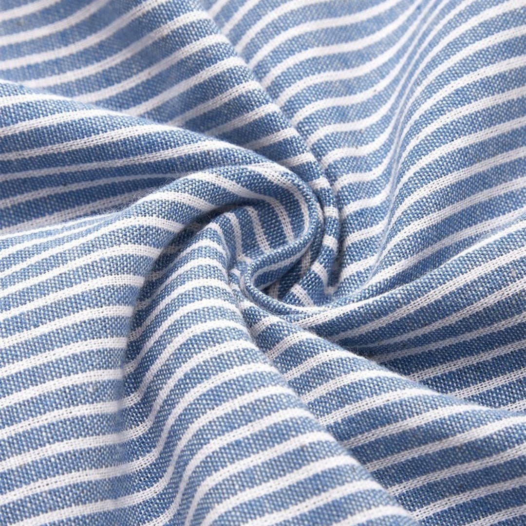 Damen Midikleid Streifen Knopffront – 3/4-Arm, elegant für Büro und Alltag | Gina