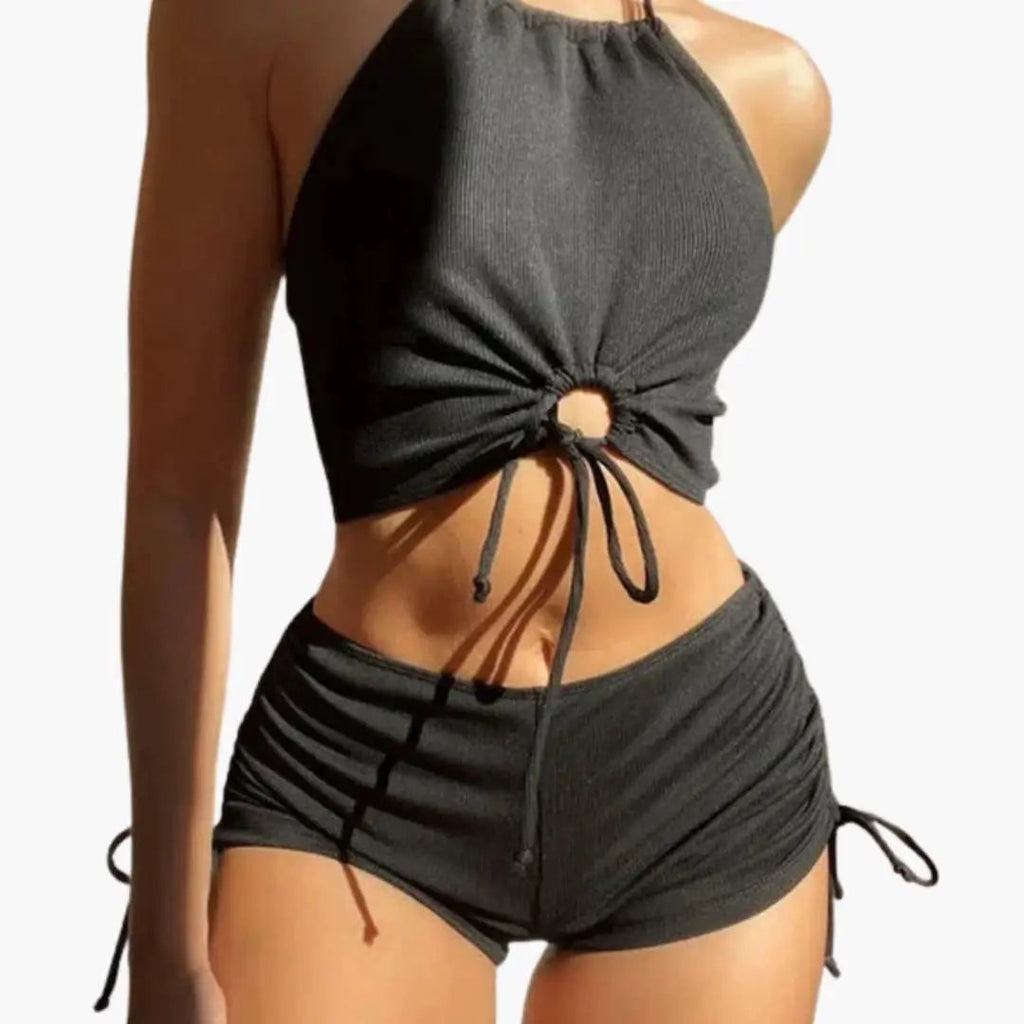 Damen Triangel-Bikini Neckholder mit seitlichen Bindebändern – für Strand & Pool | Meria