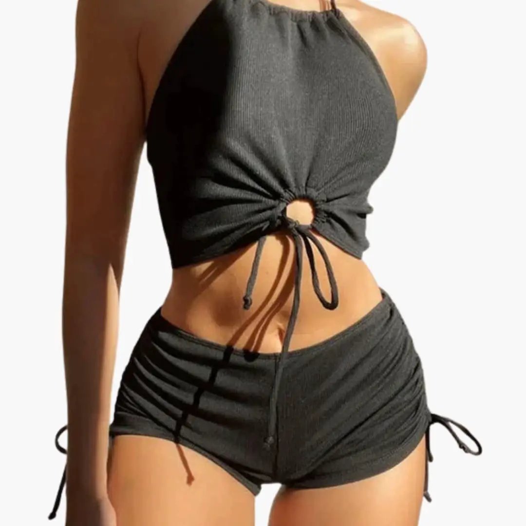 Damen Triangel-Bikini Neckholder mit seitlichen Bindebändern – für Strand & Pool | Meria