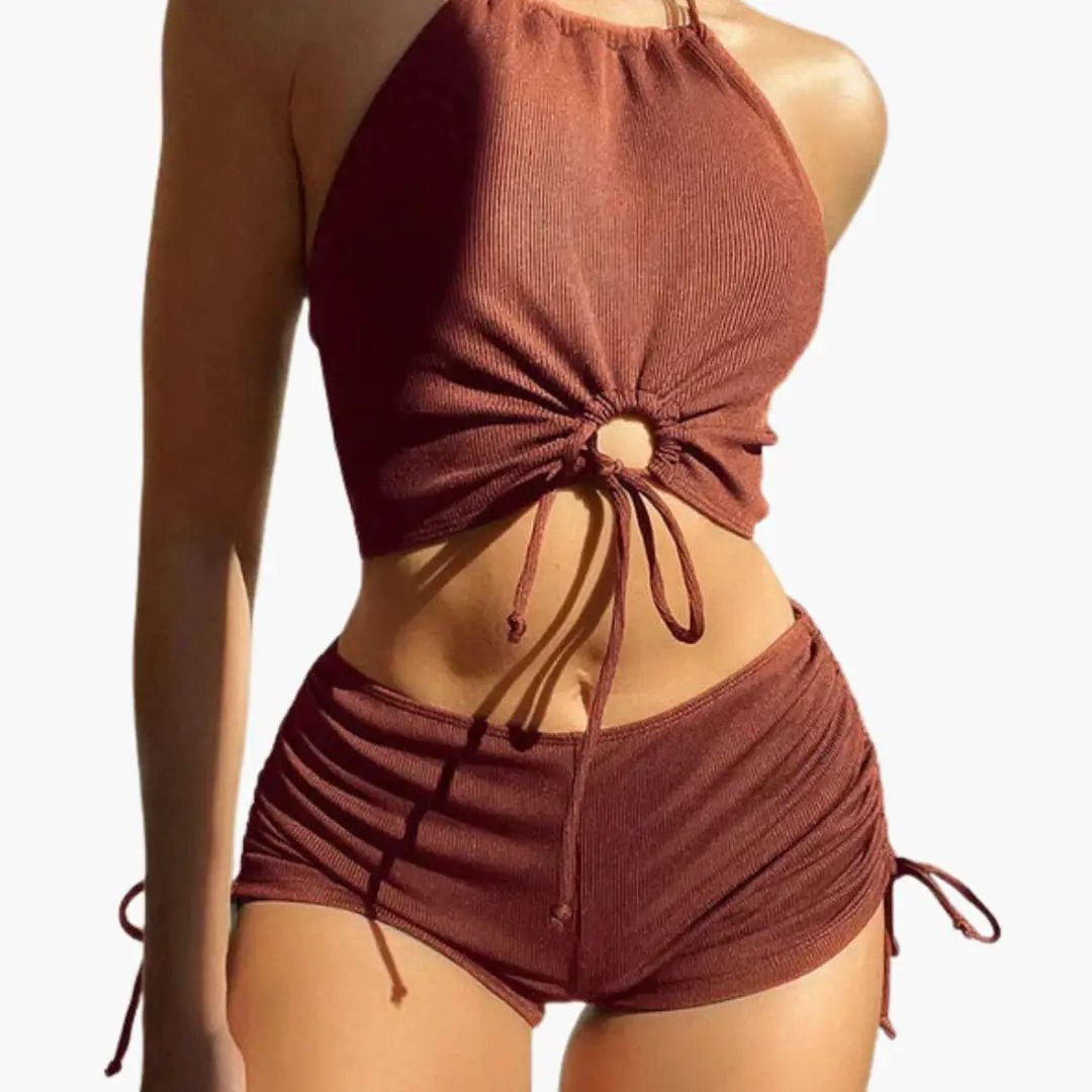 Damen Triangel-Bikini Neckholder mit seitlichen Bindebändern – für Strand & Pool | Meria