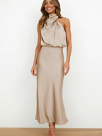 Damen Abendkleid Neckholder – festlich elegant für Hochzeit und Gala | Regina