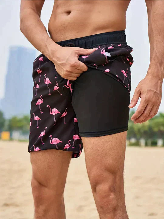 Herren Badeshorts schnelltrocknend mit Innenfutter – für Strand & Pool | Noah