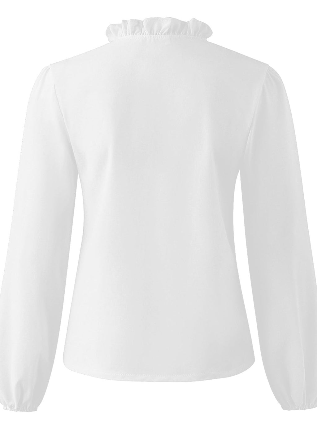 Damen Bluse Langarm V-Ausschnitt mit Rüschen – feminin für Büro & Abend | Lila