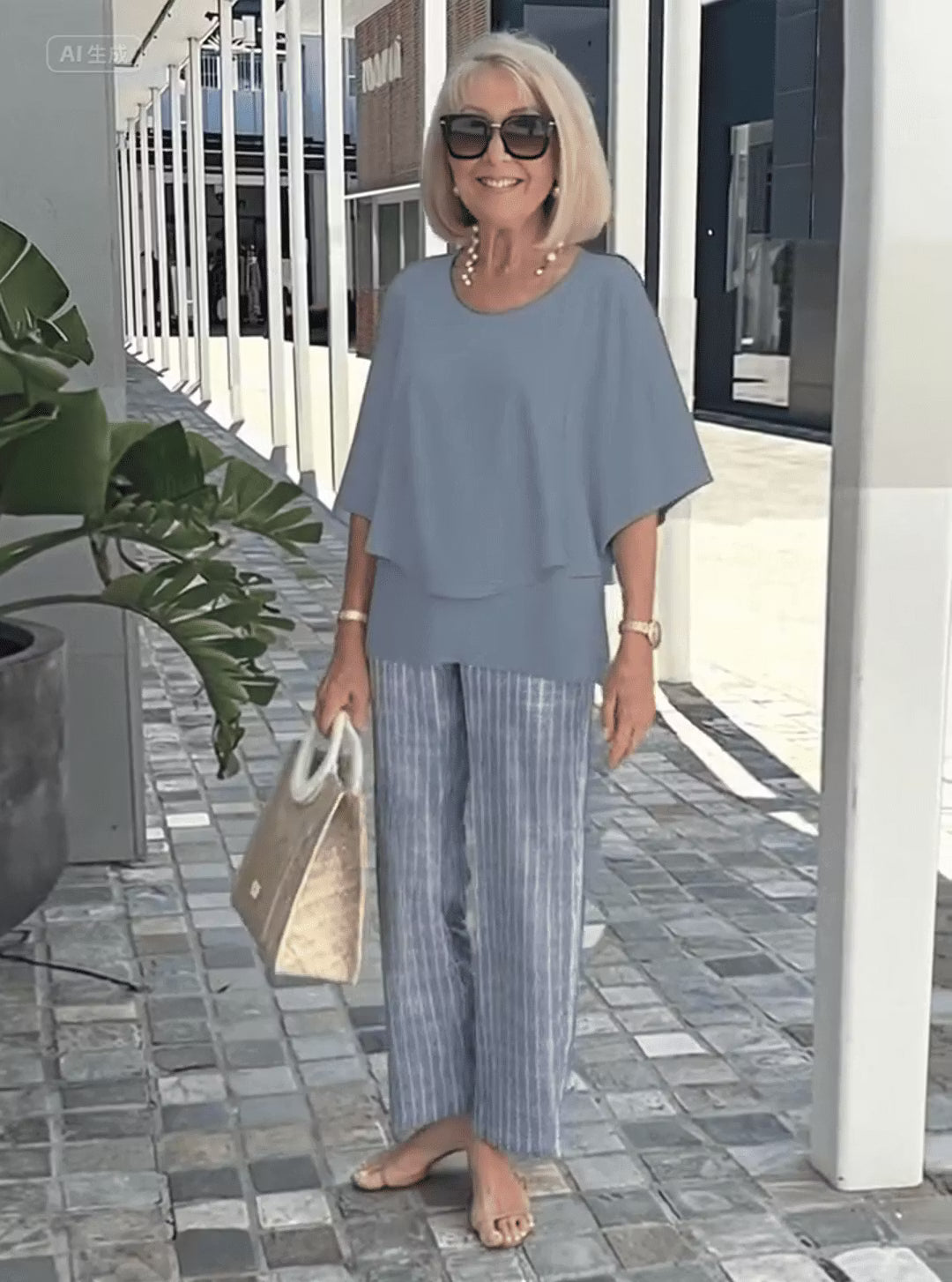 Damen Bluse zweiteiliges Set – vielseitig für Alltag & besondere Anlässe | Augustina