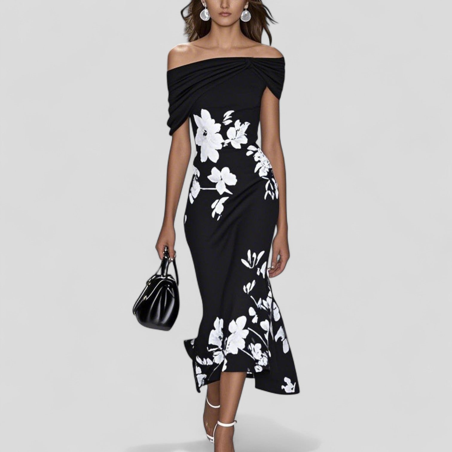 Damen Midikleid mit Musterprint fließend – elegante Passform für Alltag und besondere Anlässe | Bea