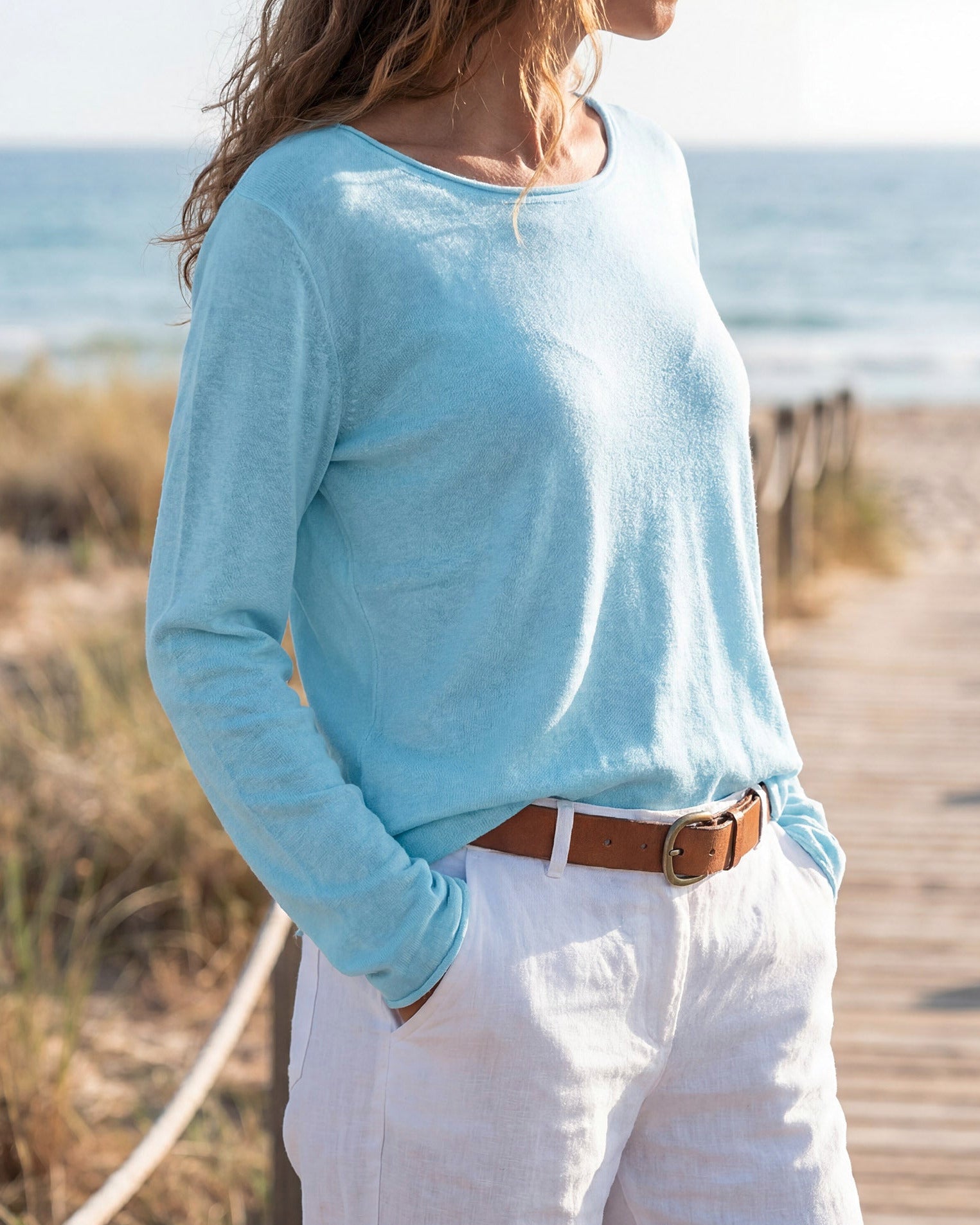 Damen Shirt Langarm Rundhals Stretch Regular Fit – locker atmungsaktiv für den Alltag | Stella