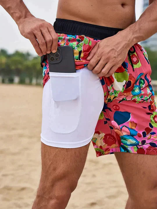 Herren Badeshorts schnelltrocknend mit Innenfutter – für Strand & Pool | Noah