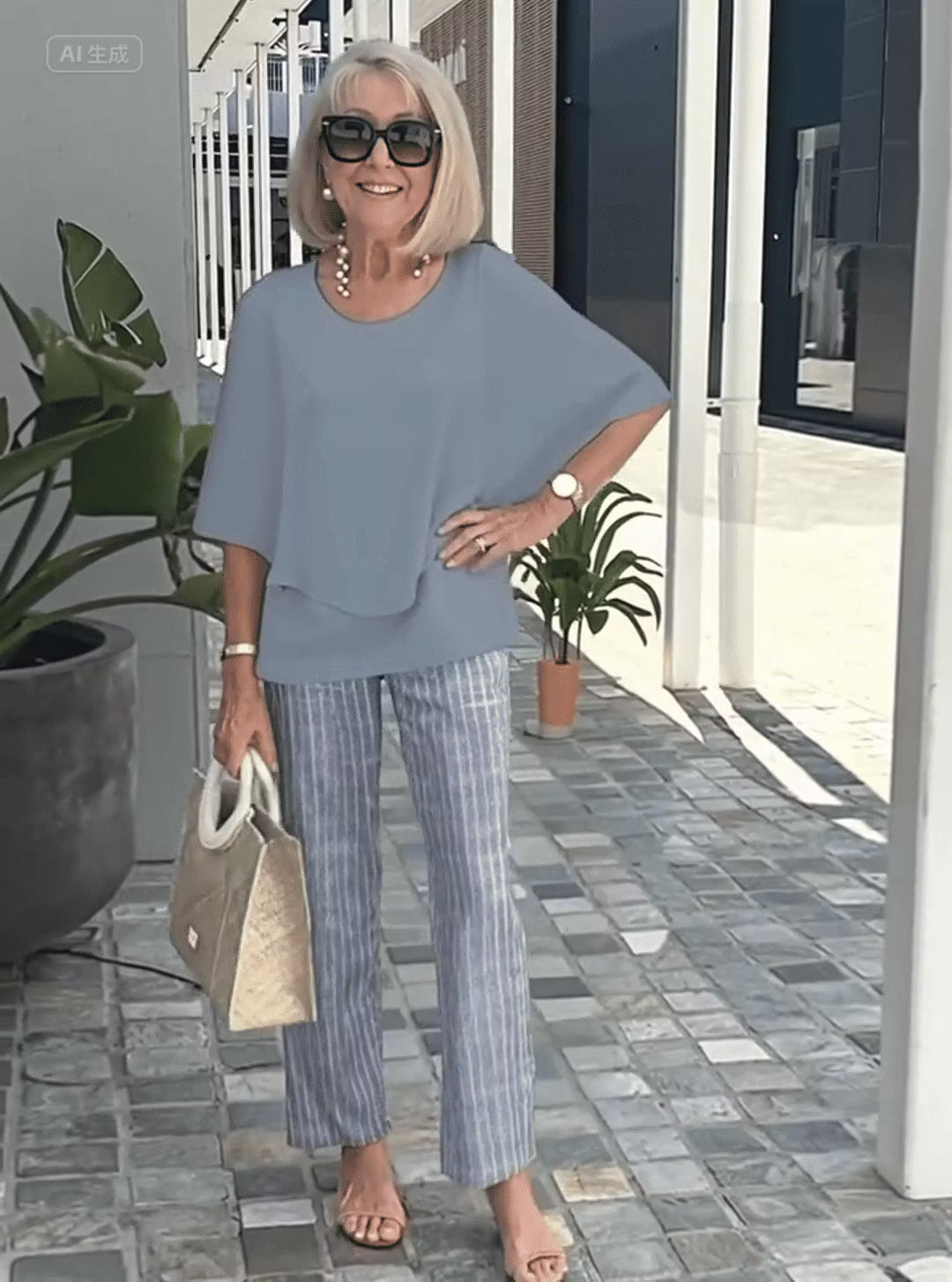 Damen Bluse zweiteiliges Set – vielseitig für Alltag & besondere Anlässe | Augustina