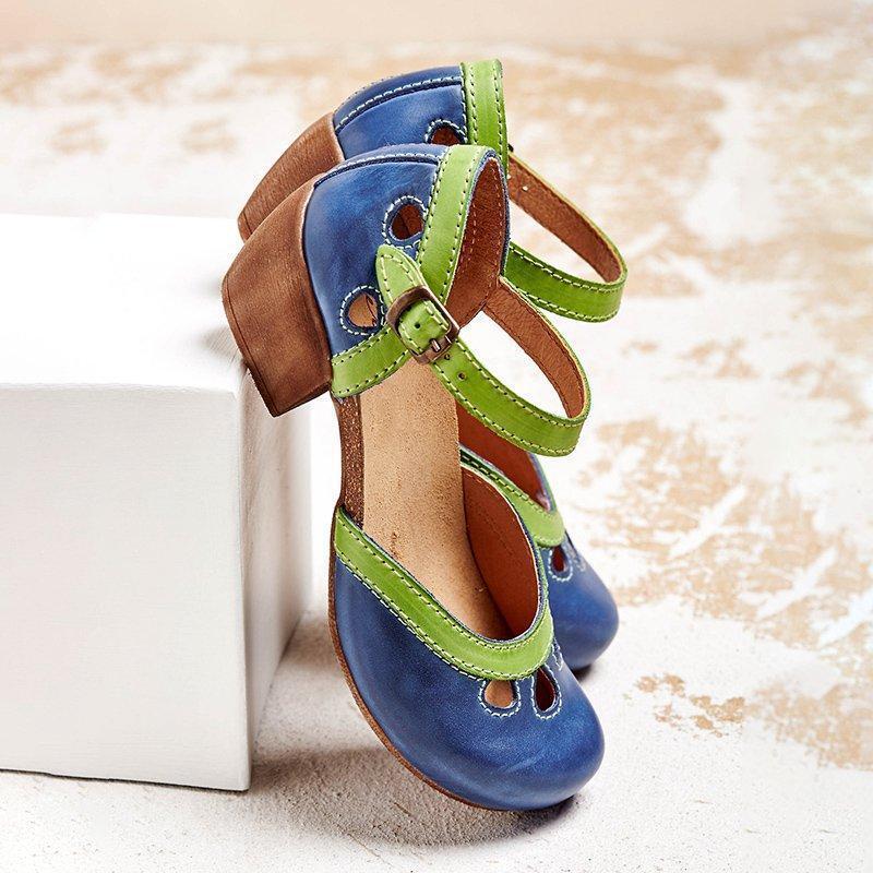 Damen Orthopädische Sandalen mit Fußbett niedrigem Absatz – ganztägig bequem | Jasmine