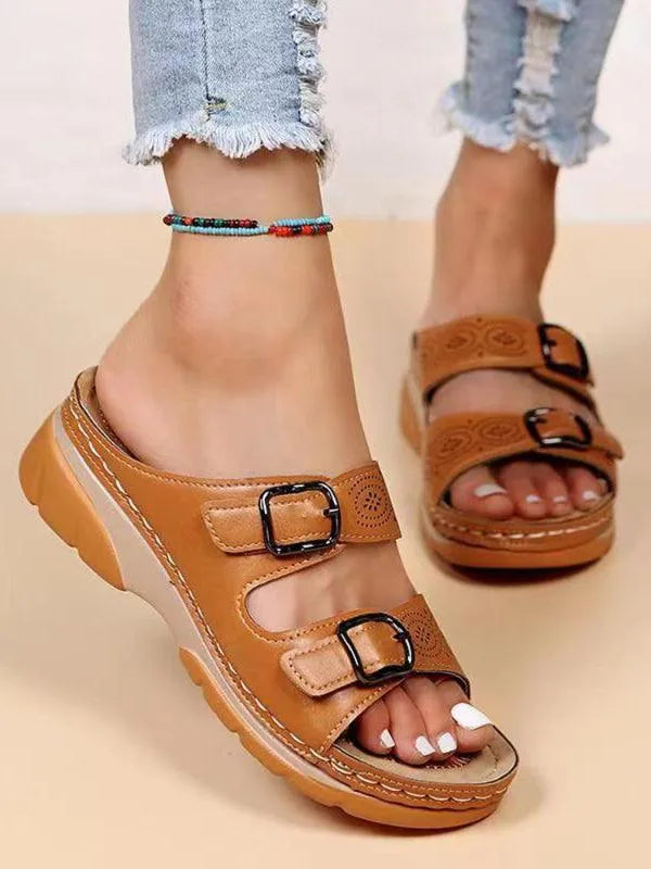 Damen Orthopädische Sandalen mit Fußbett verstellbare Riemen – leicht & bequem für Sommer & Alltag