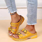 Damen Orthopädische Sandalen mit Fußbett verstellbare Riemen – leicht & bequem für Sommer & Alltag