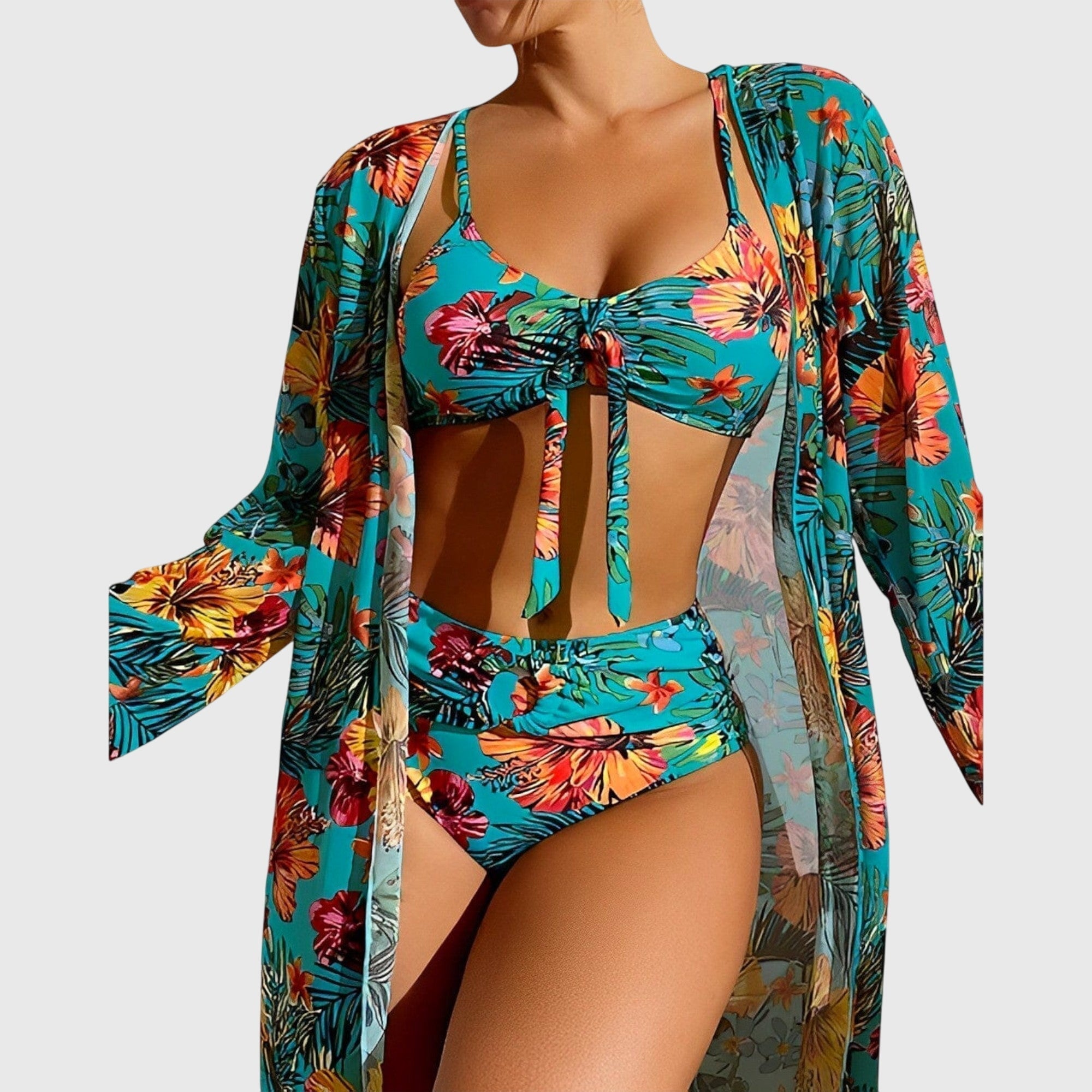 Damen Bikini-Set Neckholder V-Ausschnitt – gepolstert für Strand & Pool | Floria