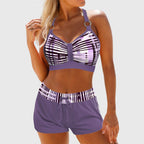 Damen Bikini-Set gerippte High Waist – für Strand & Pool | Mirella