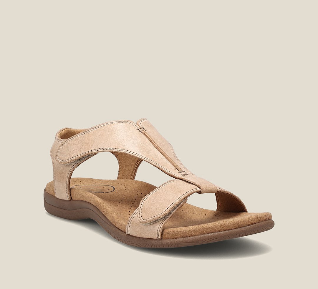 Damen Orthopädische Sandalen mit Fußbett T-Steg Kunstleder – bequem im Sommer | Helen