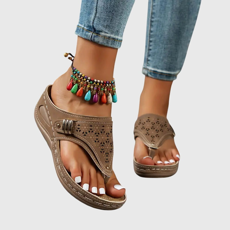 Damen Orthopädische Sandalen mit Fußbett Keilsohle – ergonomisch & bequem für den Sommer | Soraya