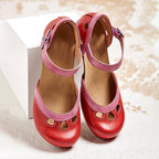 Damen Orthopädische Sandalen mit Fußbett niedrigem Absatz – ganztägig bequem | Jasmine