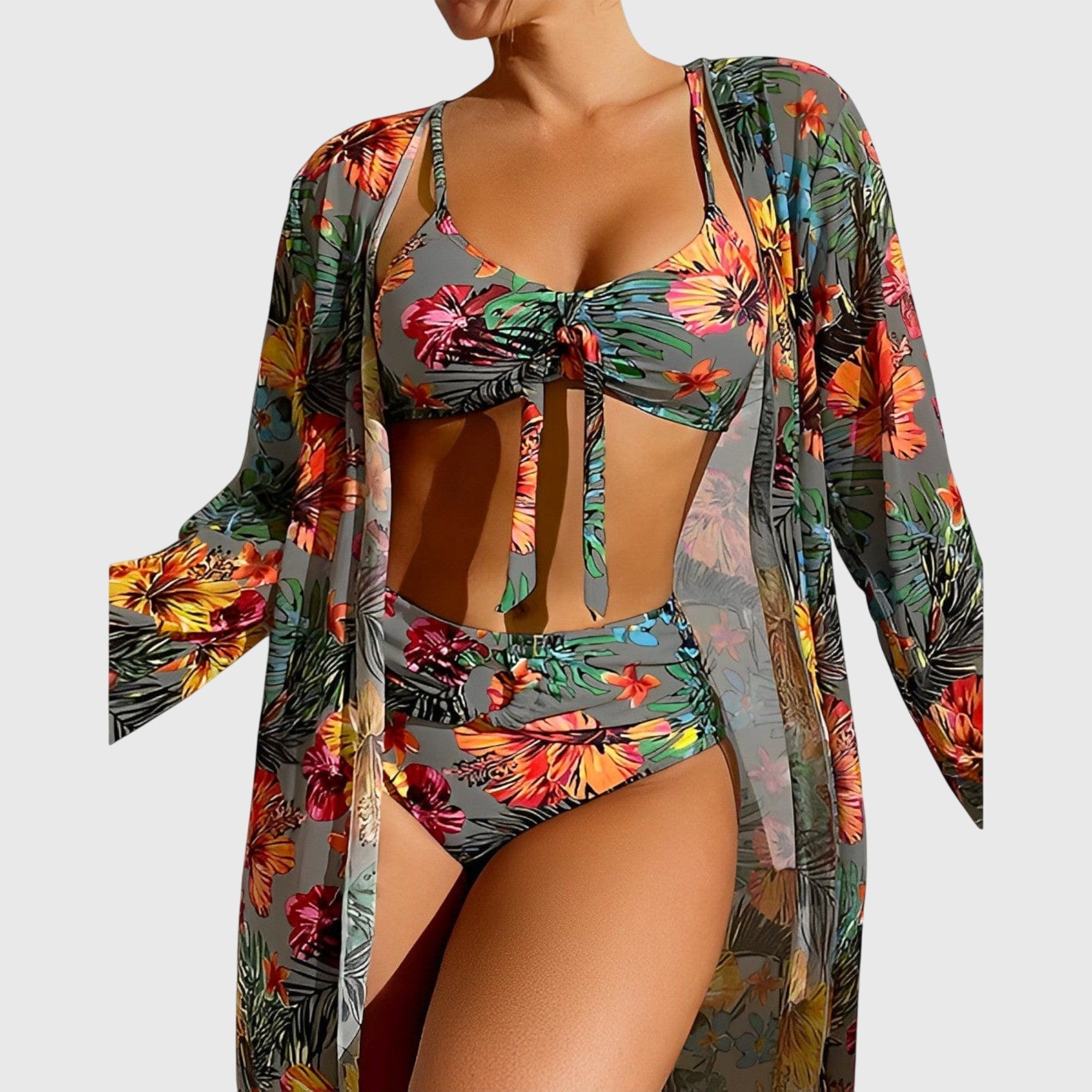Damen Bikini-Set Neckholder V-Ausschnitt – gepolstert für Strand & Pool | Floria