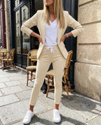 Women's Blazer and Pants Suit Set – Slim-Fit for Office & Business | Annika