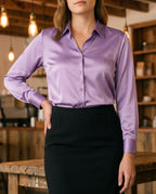 Women's Long Sleeve Button-Up Blouse – Classic Collared Shirt for Office & Everyday | Birgit