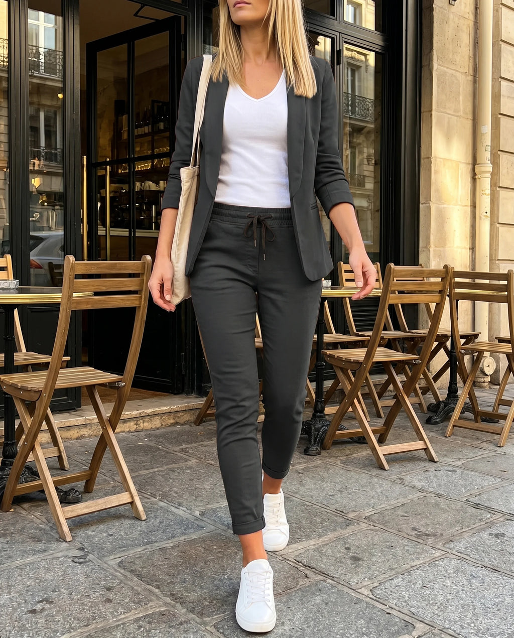 Women's Blazer and Pants Suit Set – Slim-Fit for Office & Business | Annika