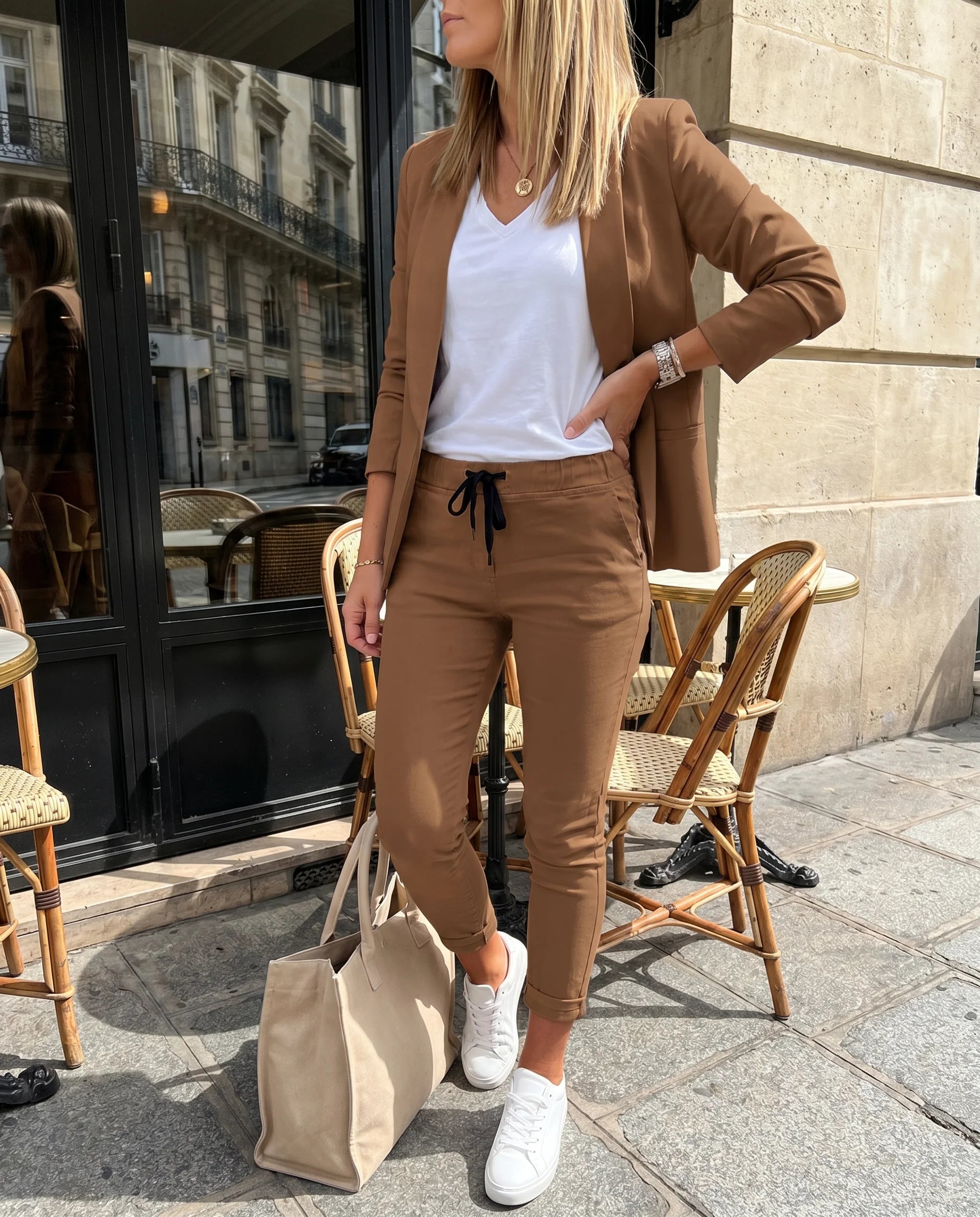 Women's Blazer and Pants Suit Set – Slim-Fit for Office & Business | Annika