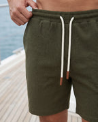 Herren Waffelstrick Sweatshorts – mit Kordelzug & elastischem Bund | Arlo