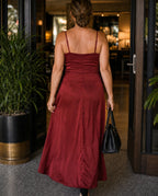 Women's Sleeveless Dress – Smooth Cut with Visible Slit | Sylvie