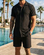 Herren Set Poloshirt & Shorts – Lässiges bequemes Sommer-Outfit für Freizeit & Reisen | Felix