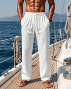 Herren Hose weites Bein – Bequeme Stoffhose mit verstellbarem Bund für den Alltag | Milo