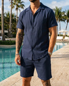 Herren Set Poloshirt & Shorts – Lässiges bequemes Sommer-Outfit für Freizeit & Reisen | Felix