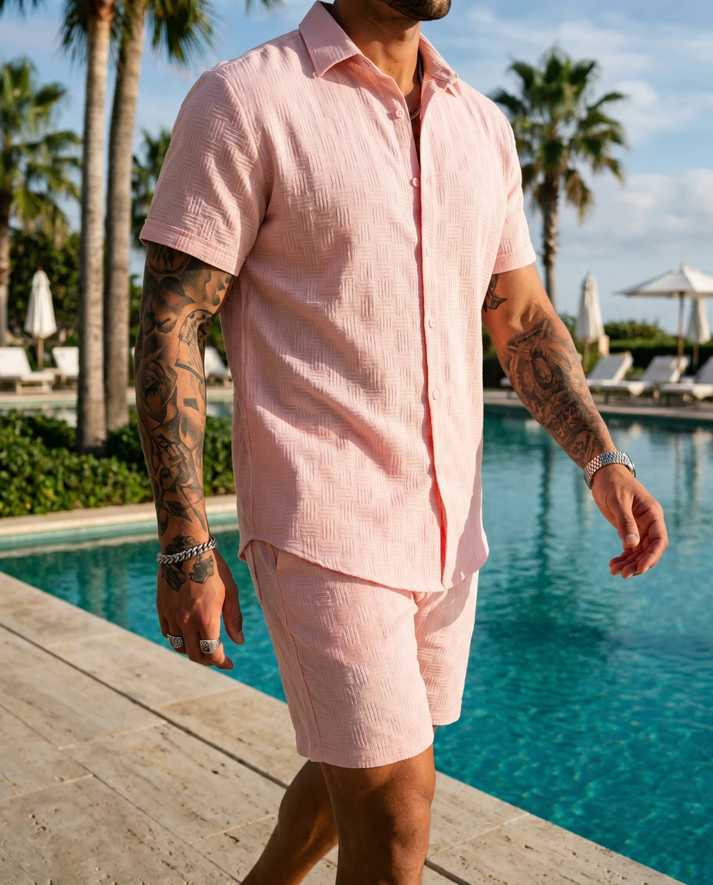 Herren Set Poloshirt & Shorts – Lässiges bequemes Sommer-Outfit für Freizeit & Reisen | Felix