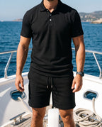 Herren Set Poloshirt & Shorts – Modisches bequemes Sommer-Outfit für warme Tage | Elias