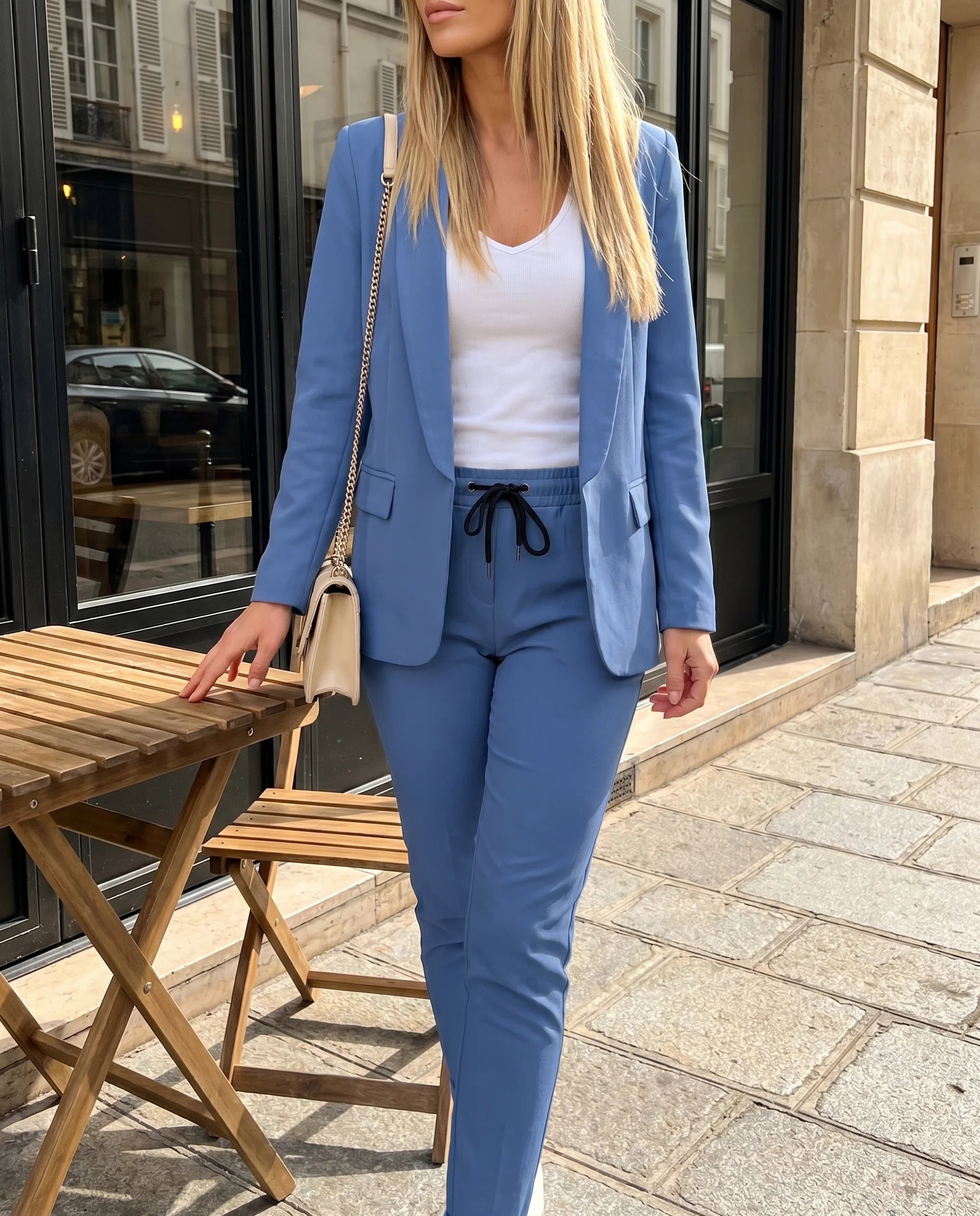 Women's Blazer and Pants Suit Set – Slim-Fit for Office & Business | Annika