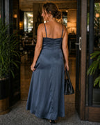 Women's Sleeveless Dress – Smooth Cut with Visible Slit | Sylvie