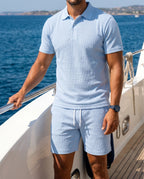 Herren Set Poloshirt & Shorts – Modisches bequemes Sommer-Outfit für warme Tage | Elias